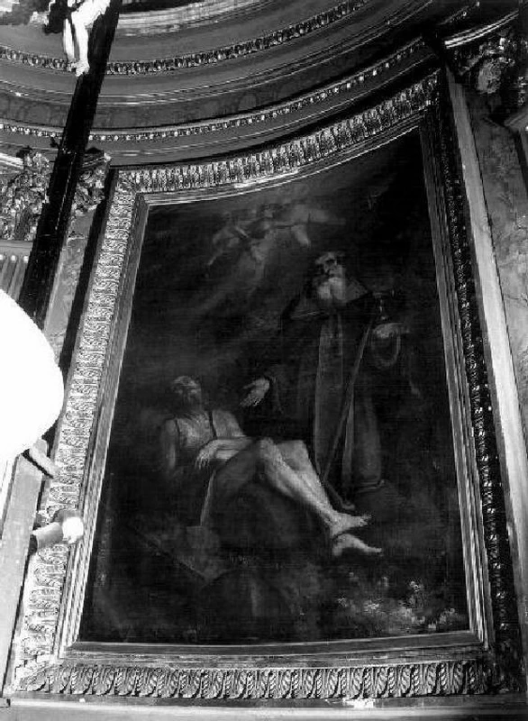 Sant'Antonio abate veglia il corpo di San Paolo Eremita - Genova